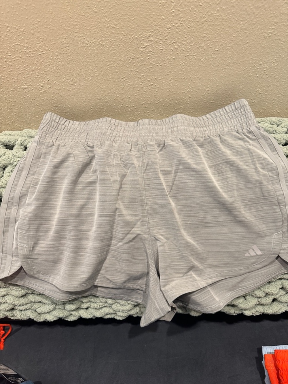 adidas Light Gray Performance Running Shorts